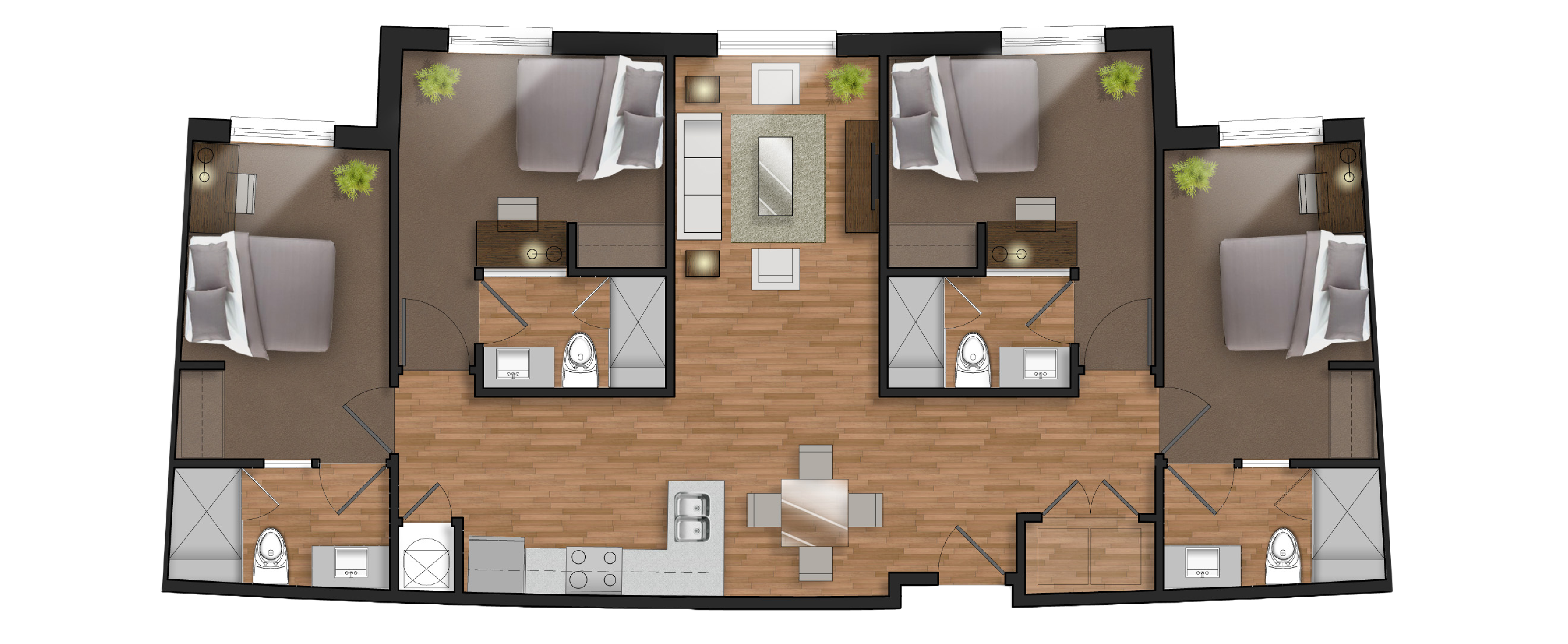 student 4 bedroom floor plan